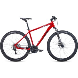 Велосипед FORWARD APACHE 29 2.0 disc, рама 21", 2020-2021, красный/серебристый Велосипед FORWARD APACHE 29 2.0 disc, рама 21", 2020-2021, красный/серебристый
