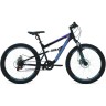 Велосипед FORWARD RAPTOR 24 2.0 D, рама 15", 2022, черный/фиолетовый RBK22FW24772